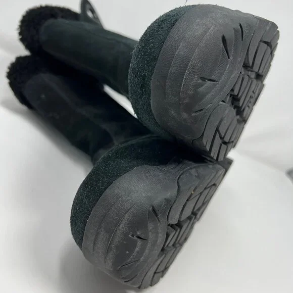 Sorel Waterfall Slip 2 NL1782 Suede Insulated Thinsulate Zip Black Women US 10 - Picture 8 of 12